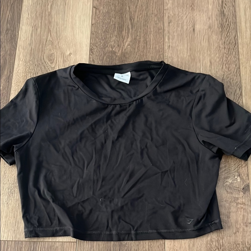 Gymshark Black Short Sleeve Crop Top